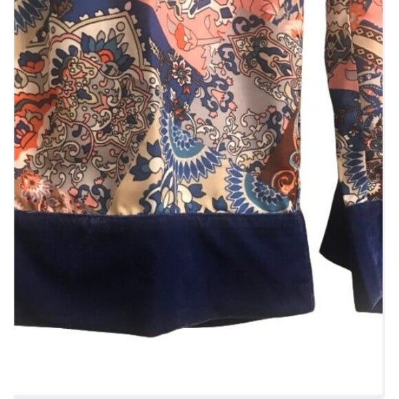 Tolani Collection Multi Print Velvet Trimmed Pajamas Lounge Wear 2X - Picture 6 of 11